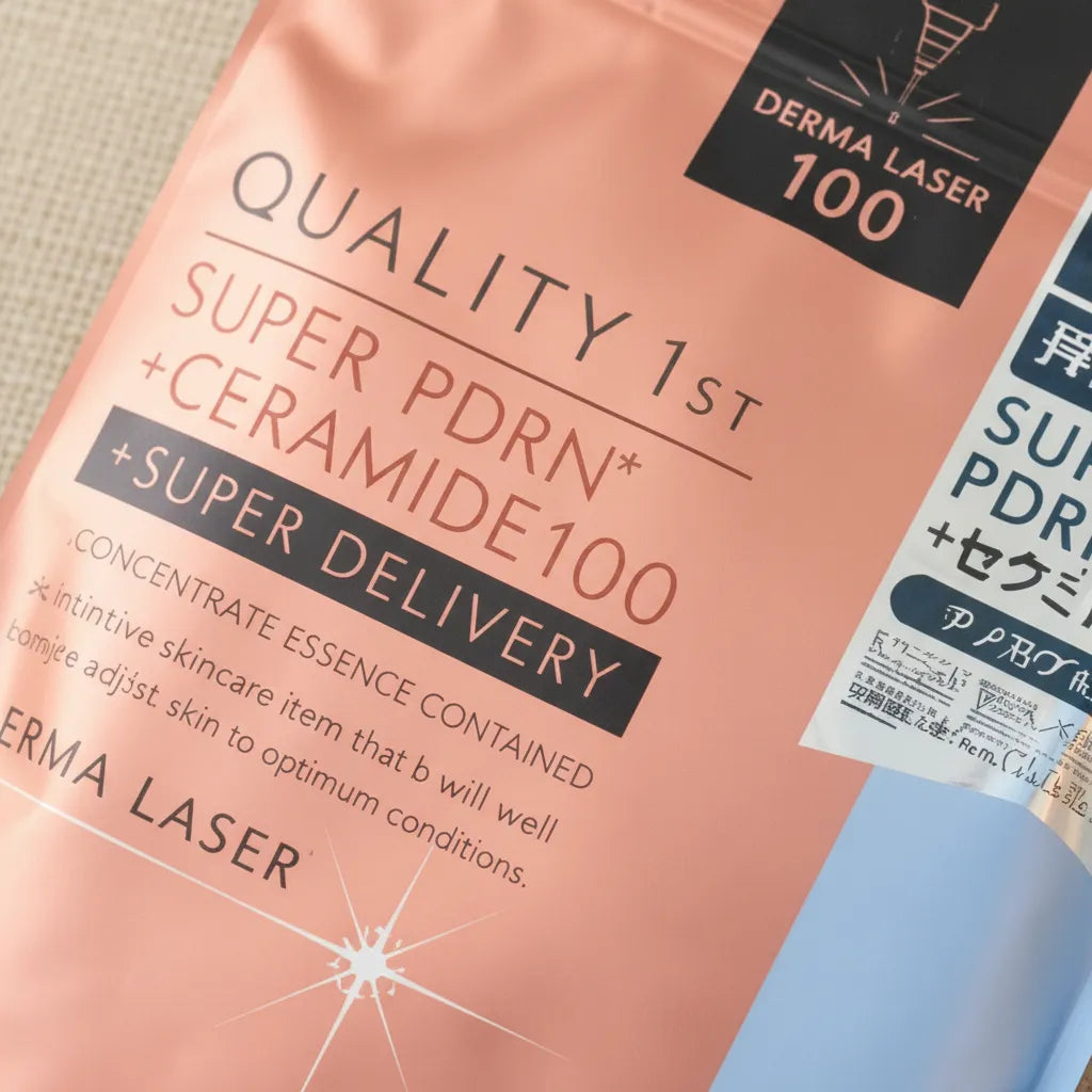 Quality 1st derma laser super PDRN + ceramide 100 · mascarilla de reparación profunda con PDRN y triple ceramida