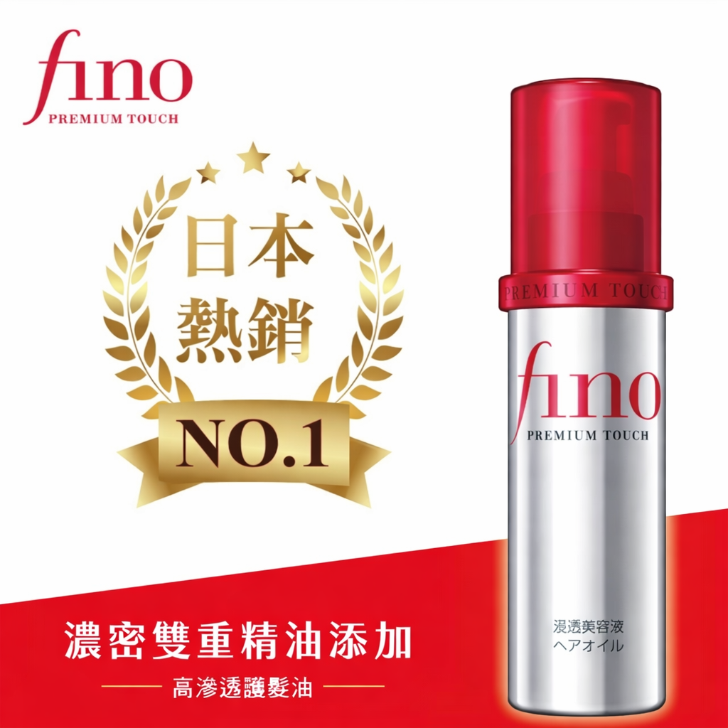 Shiseido FINO premium touch · aceite capilar sin enjuague con doble tecnología de reparación