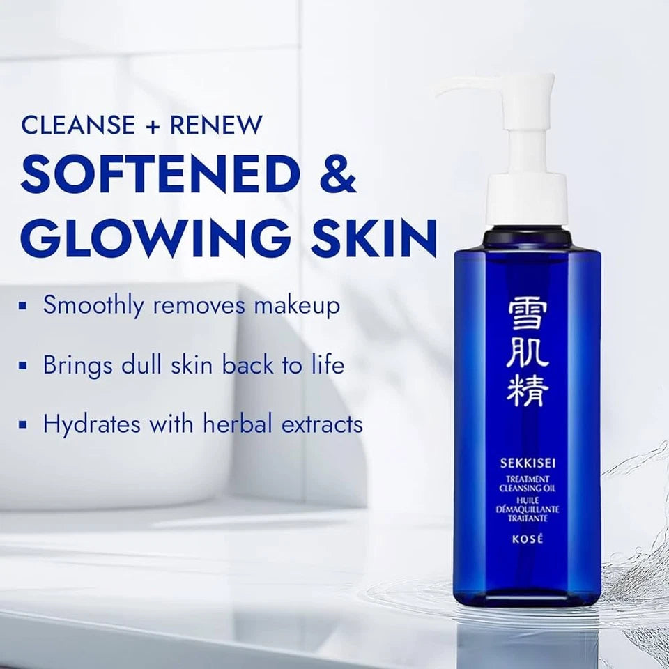 Kosé sekkisei treatment cleansing oil · aceite desmaquillante premium con aceites orientales de alta concentración